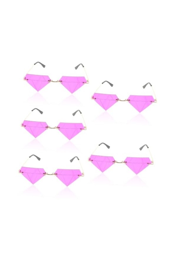 Holibanna 5 Paires De Lunettes En Forme De Diamant Lunettes De Soleil Drôles Lunettes Étoiles Lunettes De Soleil De Fête Lune