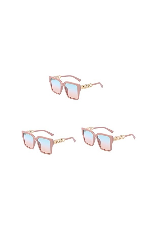 GALPADA 3 Pièces Lunettes De Soleil à Monture Carrée Lunettes De Soleil Pour Lunettes De Soleil Tendance Pour Femmes Lunettes
