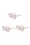 GALPADA 3 Pièces Lunettes De Soleil à Monture Carrée Lunettes De Soleil Pour Lunettes De Soleil Tendance Pour Femmes Lunettes