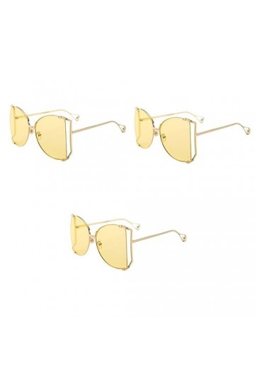 DOITOOL 3 Pièces Lunettes De Soleil Métalliques Pour Femmes Lunettes De Soleil Pour Femmes Lunettes De Soleil À La Mode Pour 