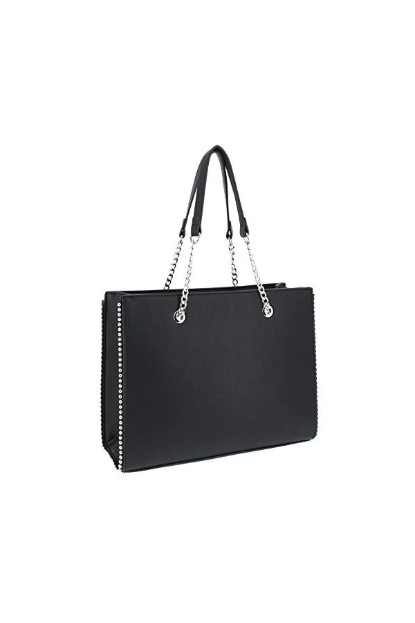 Sac à Main Femme Chaîne Perle Bille Clou - Sac Cabas Cours Grand Format A4 Lycée - Sac Shopping Fourre-Tout Taille XL - Sac V