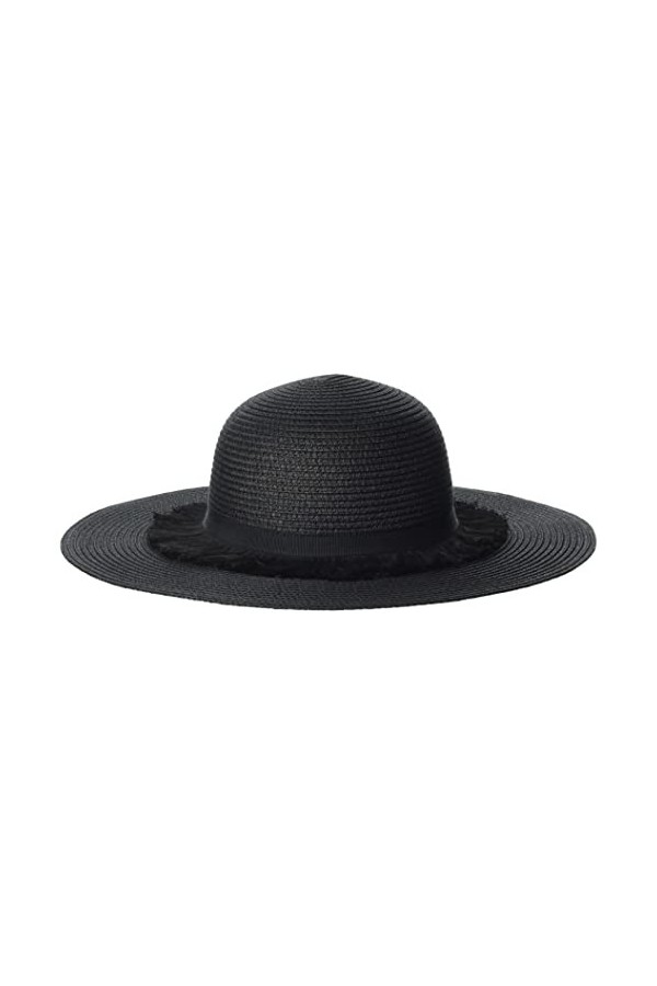 Emporio Armani Fringes Hat Chapeau, Black, 58 aux Femmes
