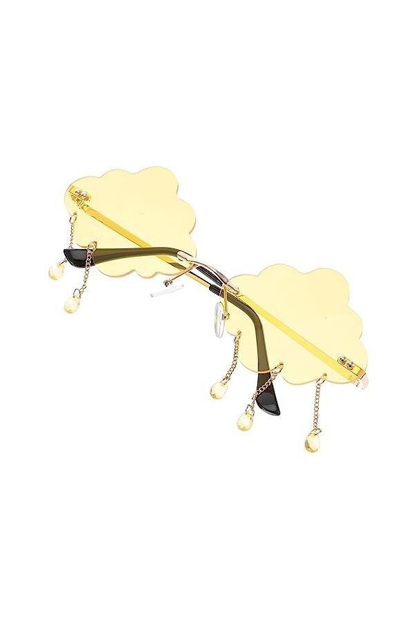 ABOOFAN 4 Pièces Lunettes De Soleil En Vrac Sans Monture Foncé Pour Hommes Élégant Mignon Femme Disco Nuage Goutte De Pluie D