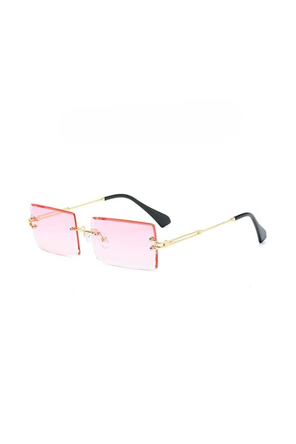 CHEFRU des Lunettes De Soleil Mode Petit Rectangle Lunettes De Soleil Femmes Verrouillères sans Bord De Soleil De Style Été F