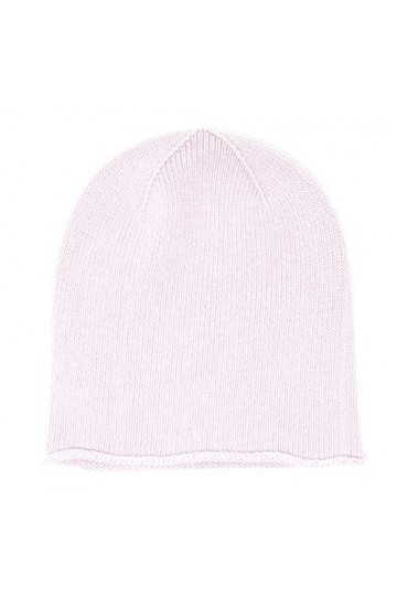 Graham Cashmere - Bonnet en jersey de cachemire pur – Fabriqué en Écosse, Rose poudré, taille unique