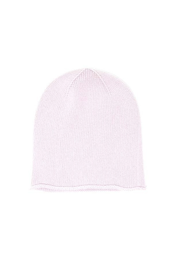 Graham Cashmere - Bonnet en jersey de cachemire pur – Fabriqué en Écosse, Rose poudré, taille unique