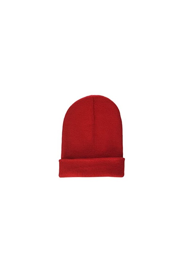 Clotth De-FD03-Red Chapeau de Saison Froide, Rouge, Taille Unique Mixte
