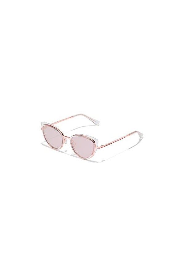 HAWKERS Femme Feline Lunettes de soleil, Clear · Rose Gold, Taille unique EU