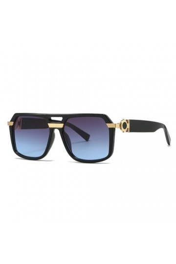 MUTYNE Lunettes de soleil carrées rétro à double pont pour femmes, nuances dégradées de mode UV400 pour hommes, lunettes de s