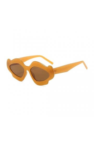 HPIRME Lunettes de Soleil Irrégulières pour Femmes Lunettes de Soleil Oeil de Chat Filles Vintage Couleurs Bonbons Nuances Lu