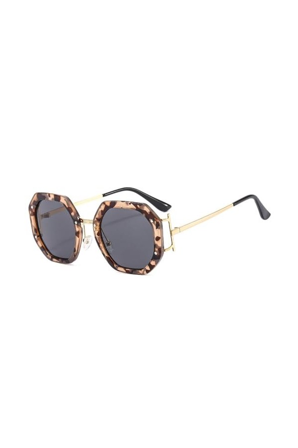 MUTYNE Rétro Polygone Carré Femmes Lunettes De Soleil De Luxe Mode Nuances Dégradées Claires UV400 Hommes Rivets Lunettes De