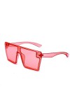 Lunettes de soleil pour femmes, 2021 Luxury Fashion Flat Top surdimensionnées Lunettes de soleil carrées clair coloré objecti