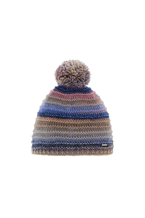 Eisbär Bonnet Mikata à pompon, orange violet, taille unique, 30619 – Bonnet dhiver avec pompon pour homme et femme, parfait 