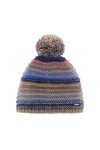 Eisbär Bonnet Mikata à pompon, orange violet, taille unique, 30619 – Bonnet dhiver avec pompon pour homme et femme, parfait 