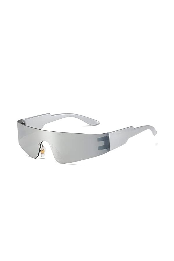HPIRME Lunettes de soleil femmes Punk Sports de plein air lunettes pare-brise lunettes lunettes sans monture Sport UV400 équi