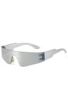 HPIRME Lunettes de soleil femmes Punk Sports de plein air lunettes pare-brise lunettes lunettes sans monture Sport UV400 équi