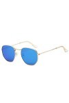 COTCLO Lunettes de soleil carrées en métal pour homme - Lunettes de soleil vintage pour femme - Lunettes de soleil tendance p