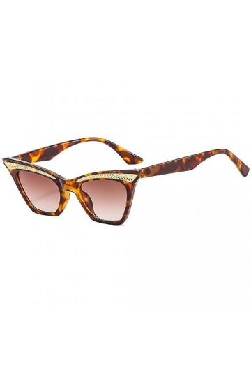 HPIRME Lunettes de soleil œil de chat femmes Vintage nuances femme lunettes de soleil UV400 lunettes, léopard, taille unique