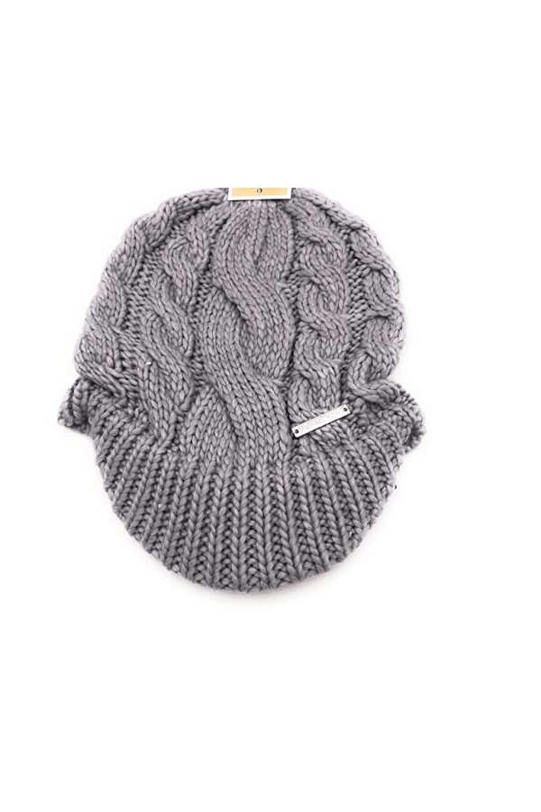Michael Kors Womens Cableknit Newsboy Hat, Grey