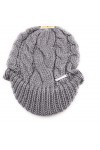 Michael Kors Womens Cableknit Newsboy Hat, Grey