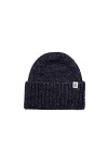 Becksöndergaard Lenny Beanie Bonnet en tricot côtelé pour femme avec revers - 51 % alpaga/49 % coton, Praline, taille unique