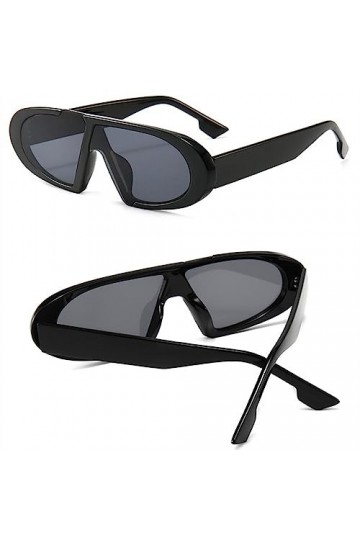 HPIRME Lunettes de soleil ovales pour femmes Retro Small Gradient Lunettes de soleil féminines Femmes Vert Jaune Vintage Lune