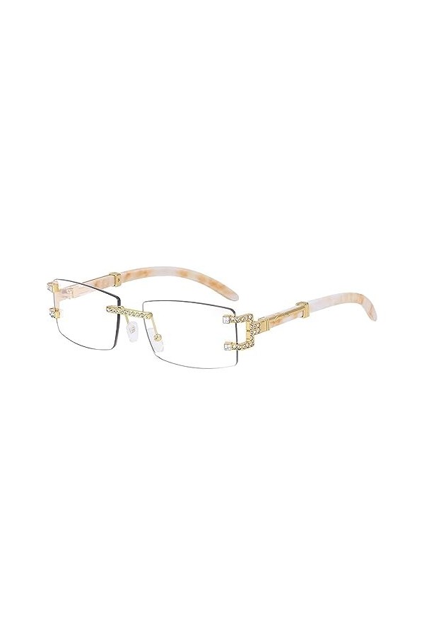 MUTYNE Vintage bois lunettes de soleil sans monture femmes mode rectangle élégant classique hommes lunettes de soleil lunette
