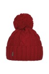 McBURN Bonnet a Pompon Giant Femme - Made in Italy pour lhiver Bonnets à en Tricot avec Revers, Doublure, Doublure Automne-H