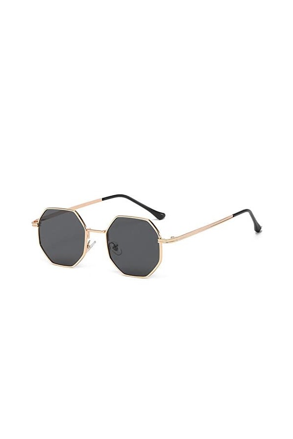 Lunettes De Soleil Carrées À La Mode Pour Femmes Et Hommes, Lunettes De Soleil Polygonales Rétro, Lunettes De Soleil En Métal