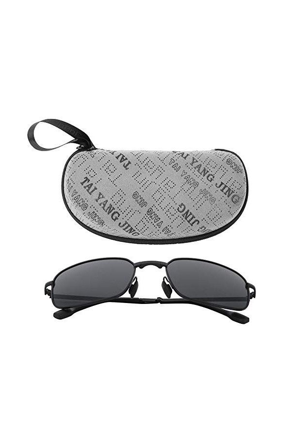 Keenso Lunettes de soleil pliantes jour et nuit en métal polarisé changeant de couleur Lunettes de soleil de protection pliab