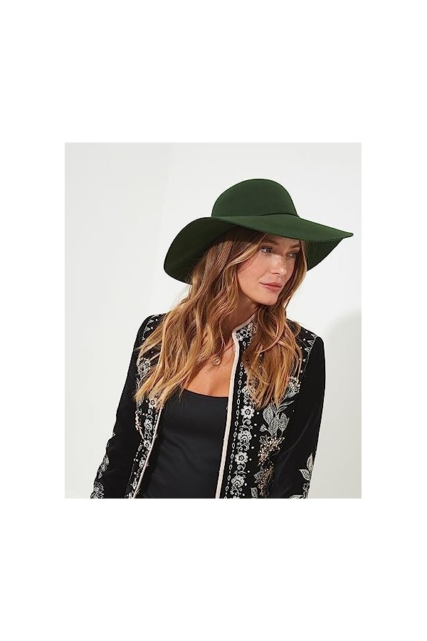 Joe Browns Autumnal Wool Floppy Hat, Bonnet Femme, Green,