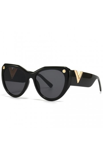 HCHES Femmes Lunettes de Soleil Ovale Cadre Lunettes de Soleil Hommes UV400 Lunettes de Conduite Oversize Creux Jambes Lunett