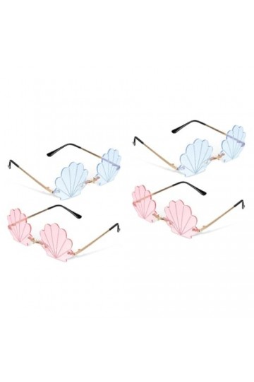 GALPADA 4 Paires Des Lunettes De Soleil Lunettes De Soleil Disco Lunettes De Soleil Coquillage Lunettes De Soleil Femme Sans 