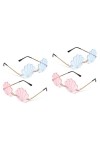 GALPADA 4 Paires Des Lunettes De Soleil Lunettes De Soleil Disco Lunettes De Soleil Coquillage Lunettes De Soleil Femme Sans 