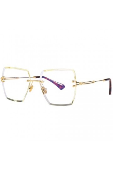 MUTYNE Lunettes de soleil carrées classiques sans monture pour femmes, nuances dégradées de mode UV400, transparentes, taille