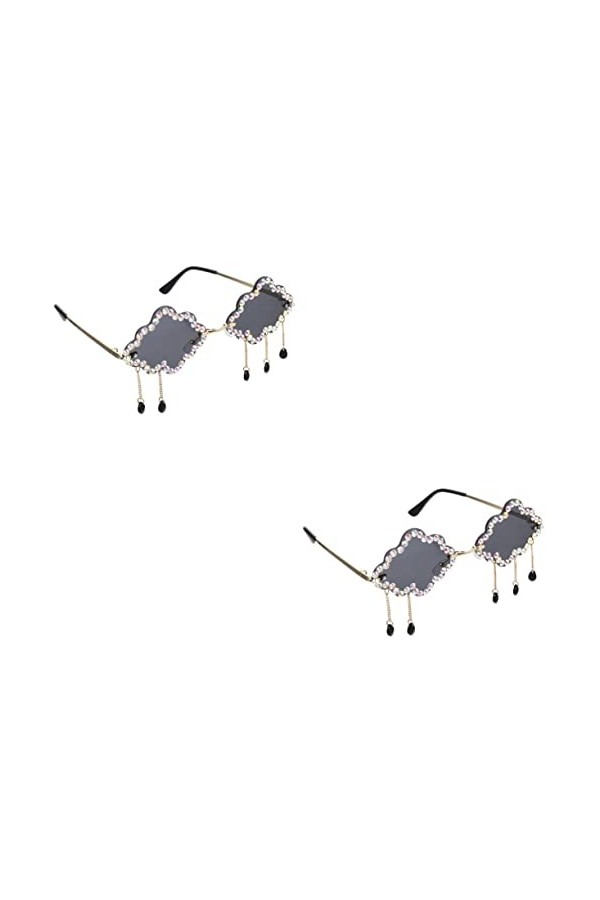 INOOMP 2 Paires Nuage Lunettes De Soleil Clair Lunettes pour Vintage Lunettes De Soleil Femme Lunettes De Soleil Nuage en For