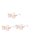 INOOMP 3 Pièces Des Lunettes De Soleil Lunettes De Soleil Femme Lunettes De Soleil Plates Lunettes De Soleil Claires Nuances 