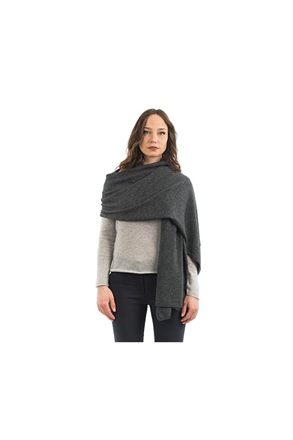 DALLE PIANE CASHMERE - Ètole en cachemire mélange - Made in Italy - Femme, Couleur: Violet, Taille unique