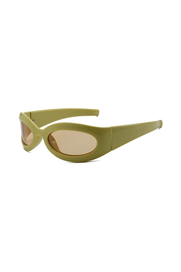 ONDIAN Lunettes de Soleil Femme Lunettes de soleil Color Street Tide Cool Lunettes de sport Classique Couleur : vert, Size :