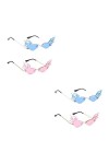 GALPADA 4 Pièces Des Lunettes Feu Lunettes De Mode Pour Femmes Lunettes De Soleil Femme Tendance Lunettes De Soleil De Mode P