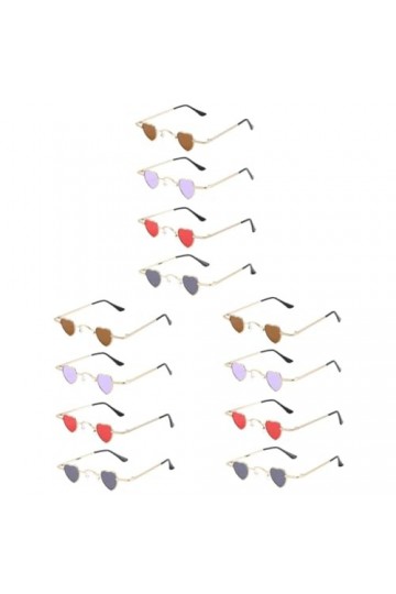 NOLITOY 12 Pièces Lunettes De Soleil Coeur Lunettes De Soleil Streetwear Enterrement De Vie De Jeune Fille Faveurs De Partie 