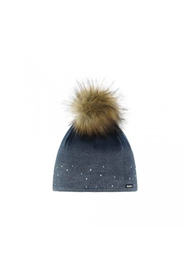 Eisbär Dip Dye Lux Crystal Mü Chapeau dhiver, Cobalt/Blanc/Marron, Taille Unique Femme