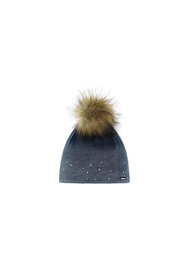 Eisbär Dip Dye Lux Crystal Mü Chapeau dhiver, Cobalt/Blanc/Marron, Taille Unique Femme