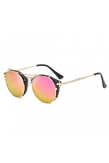 WANGOLK Lunettes de soleil gothiques classiques Steampunk Lunettes de soleil Hommes Femmes Lunettes rondes vintage Mode Lunet
