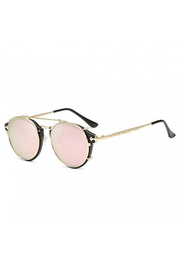 WANGOLK Lunettes de soleil gothiques classiques Steampunk Lunettes de soleil Hommes Femmes Vintage Lunettes rondes Mode Lunet