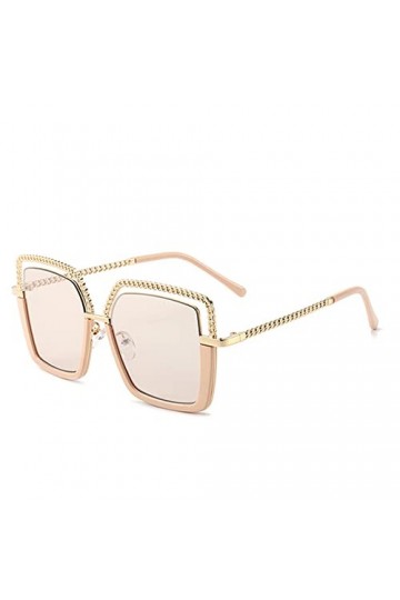 HPIRME Lunettes de soleil pour femmes Chaîne de montre en alliage Lunettes de soleil Parasol pour femmes Lunettes pour femmes