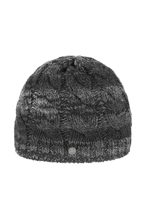 Lierys Bonnet en Tricot Filippa Femme/Homme - Made in Germany Laine de Ski avec Doublure, Doublure Automne-Hiver - Taille Uni