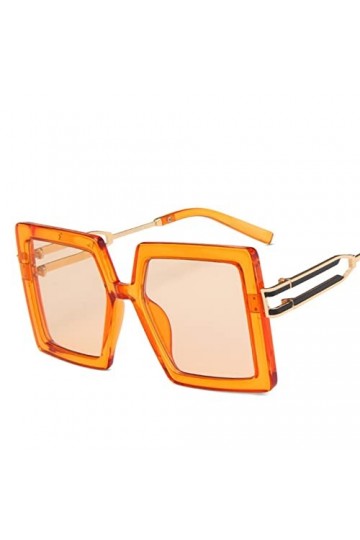 ZENYS Lunettes de Soleil carrées à Grand Cadre for Hommes et Femmes, Lunettes de Soleil décoratives à la Mode Color : F, Siz