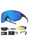 X-TIGER Lunettes de Cyclisme Lunettes de Sport Polarisées avec 3 ou 5 Verres Interchangeables Protection UV400 Lunettes de So