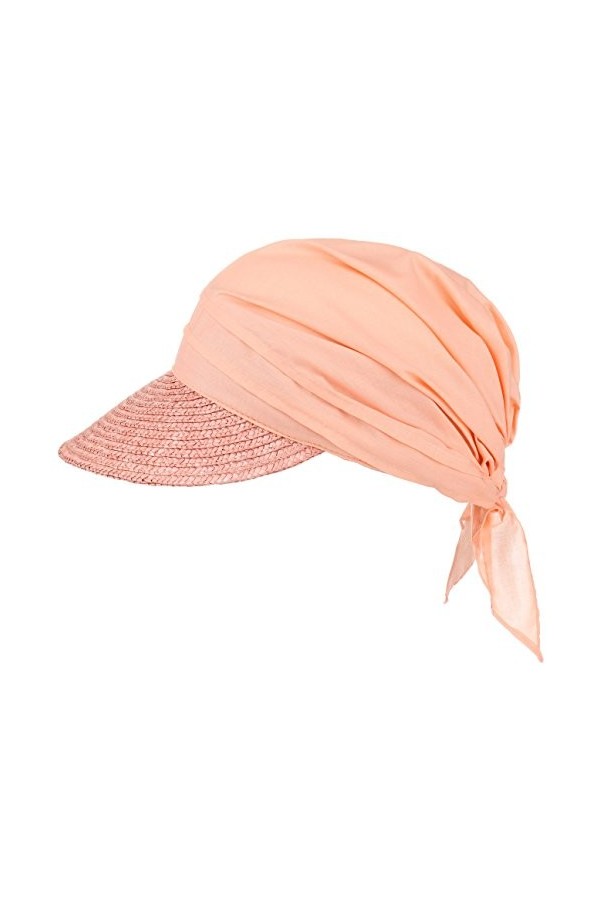 Ansali a Visiere en Paille Seeberger foulard foulard bandana taille unique - rose 